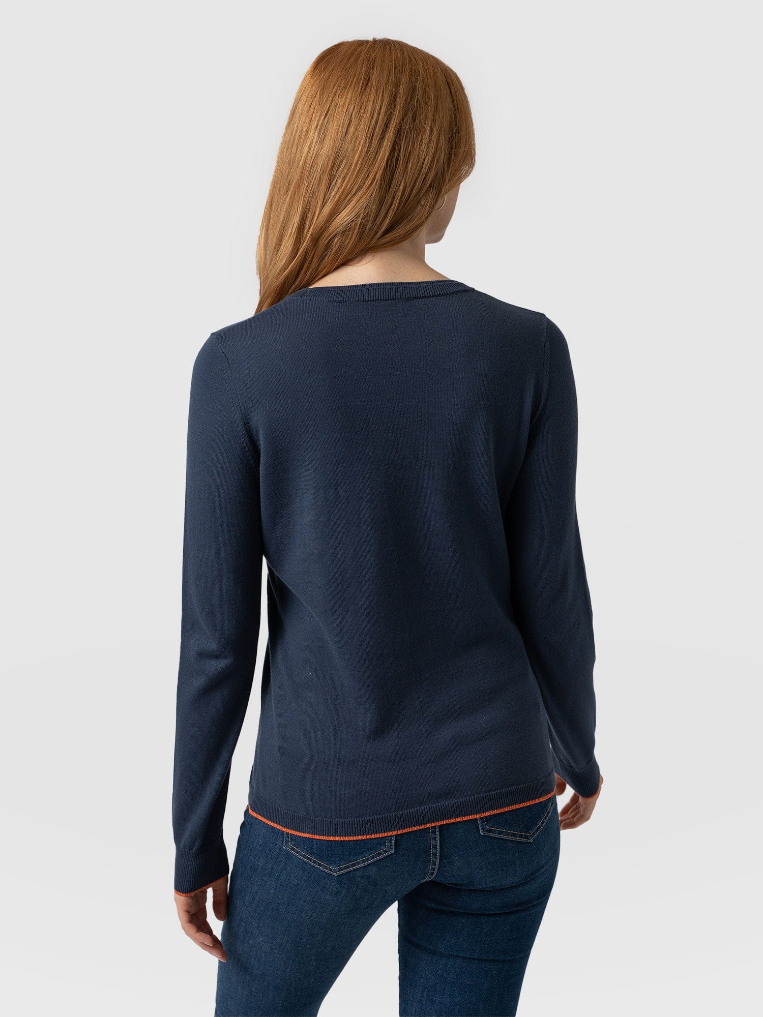 Rock Intarsia Jumper Navy - Women's Jumper | Saint + Sofia® EU